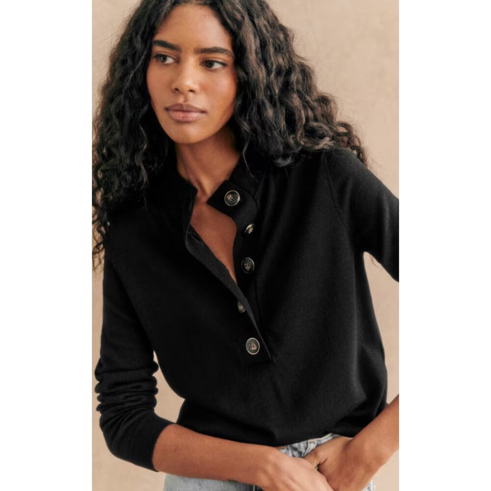 Sezane Timothy Jumper Black Long Sleeve Sweater. Small